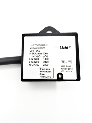 IP67 320VAC النوع 2 النوع 3 SPD حامي الاندفاع للضوء LED