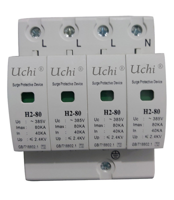 جهاز الحماية من الصواعق الكهروضوئية من سلسلة H2-20 40 60 80 SPD مع غلاف PBT
