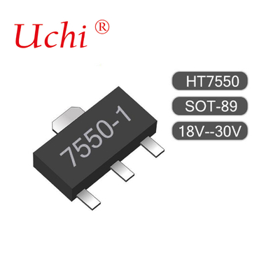 SOT89-3 HT7550-1 100mA طاقة منخفضة LDO 24V في المعدات التي تعمل بالبطاريات