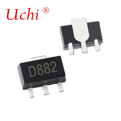 SOT-89 D882 NPN الترانزستورات الإلكترونية البلاستيكية