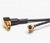 خسارة منخفضة 1.13mm كابل الزاوية اليمنى MMCX الذكور إلى MHF1 UFL كابل التجميع