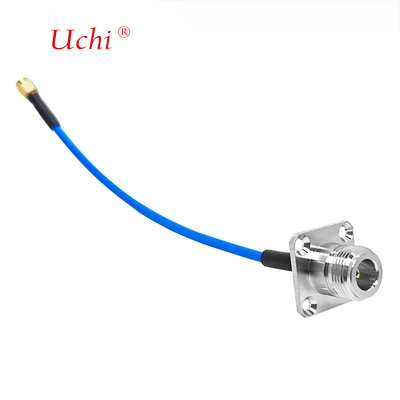 SMA الذكور وصلة إلى نوع N الإناث جاك فلنج لوحة توصيل الجسر للSS405 SS-405 سوبر فليكس RF كابل التمديد Pigtail
