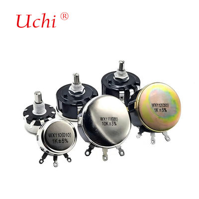 مقاوم جهد ملفوف أحادي اللفة WX111، مقاوم قابل للتعديل 1 واط، مقياس جهد دوار دقيق