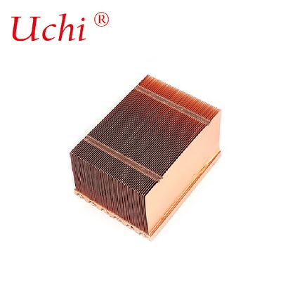 Servers Copper Heat Pipe Radiator Buckle Fin Copper Heat Sink