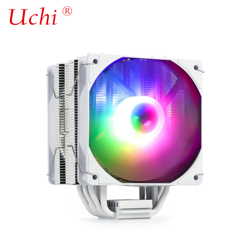 220 واط RGB أبيض ARGB وحدة المعالجة المركزية المبردة المروحة مع 6 أنابيب الحرارة لمعالجة خادم الكمبيوتر Lga1151 1155 1366 1700 2011 AMD FM AM3 AM4 AM5
