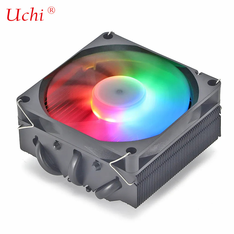 مشعّل أنابيب الحرارة I3 I5 I7 I9 Lga775 1150 1151 1155 1156 1700 1366 2011 AMD AM4 AM5 Universal Horizontal CPU Cooler Fan Black