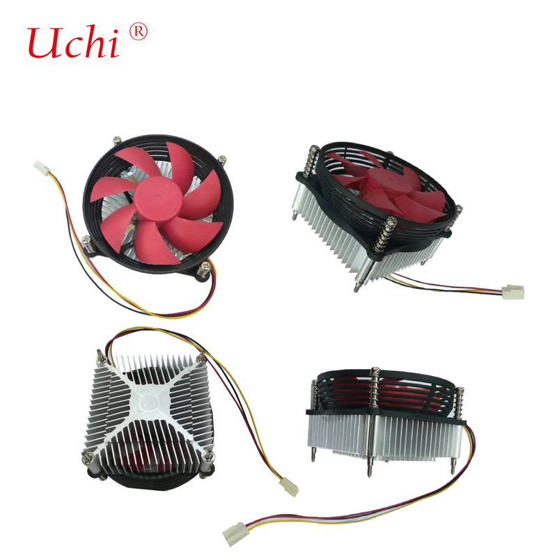 ساكن وحدة المعالجة الكمبيوتر Intel Processor Socket Lga775 115 مروحة غسيل الحرارة من الألومنيوم 3-Pin 4-Pin Pwm Function