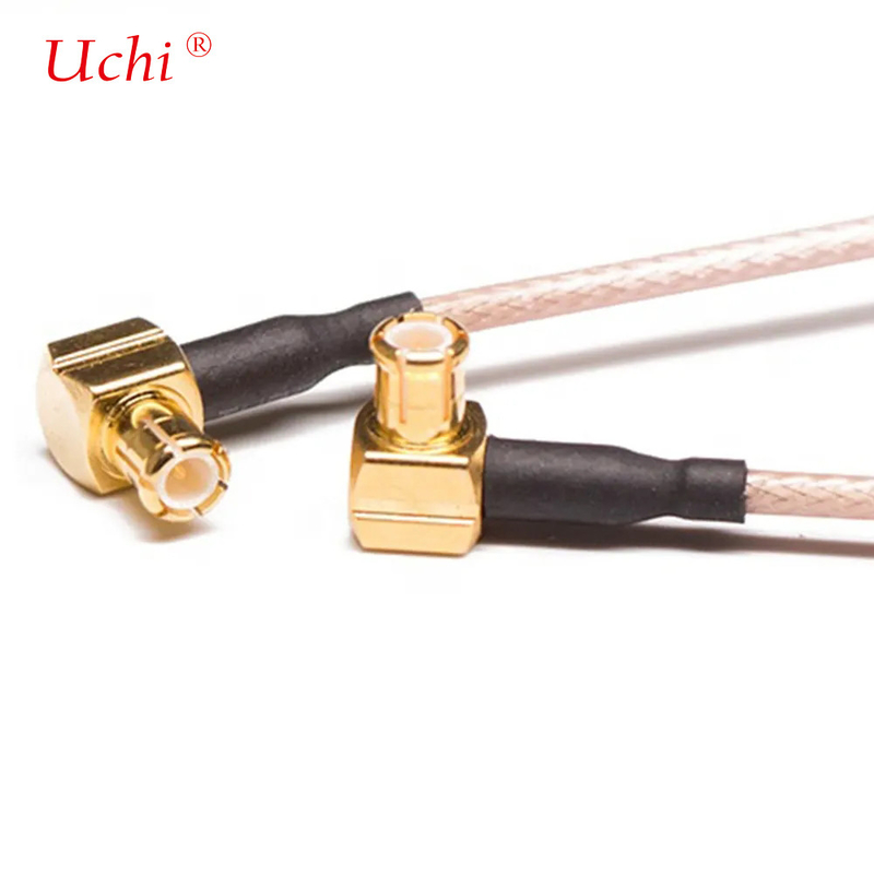 كابل IoT Coax 50 Ohm RG316 90 درجة MCX إلى MCX كابل الذكور