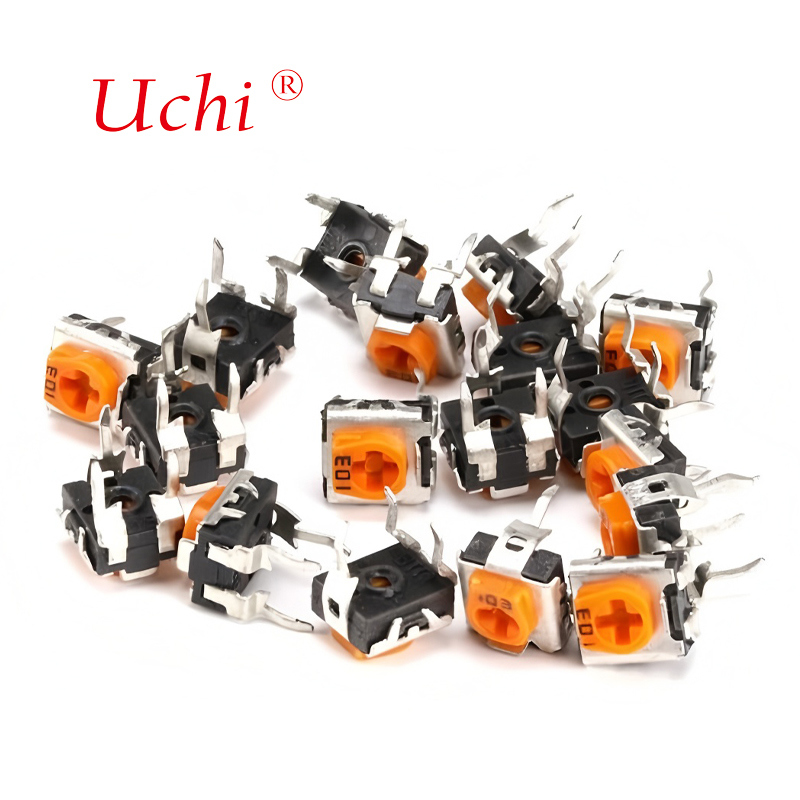 RM063 Yellow Single-turn Carbon Film Trimmer Potentiometer 1m Adjustable Resistor