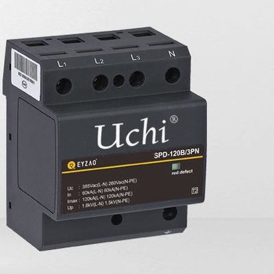 حامي تصاعد الإسكان البلاستيكي الحراري الأحمر SPD 120kA الثانوية