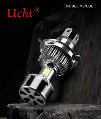 3300 لومن M9 مصباح أمامي LED للدراجات النارية مع مروحة تبريد 9-18 فولت